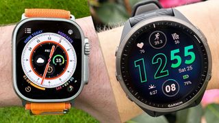 The Apple Watch Ultra and Garmin Forerunner 965