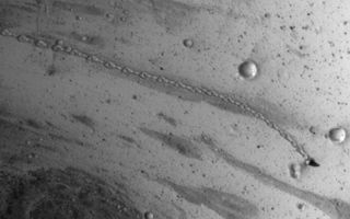 Boulder trail on Mars