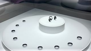 Samsung Galaxy Ring in a display cabinet at MWC 2024