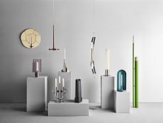 Colourful metal candleholders by Mingardo