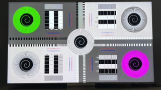 Samsung QN900D showing test pattern