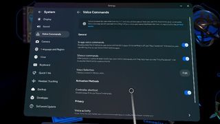 Enabling voice commands on a Meta Quest 3