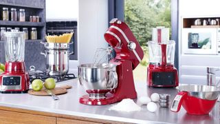 Kitchen appliances on countertop