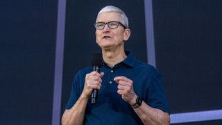 Tim Cook speaking at WWDC 2022