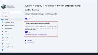 ROG Ally AFMF settings: Windows game optimization.