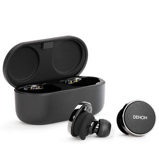 Denon PerL Pro earbuds black render.