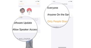 Tap Allow Speaker Access, then select which level of access you'd like to give