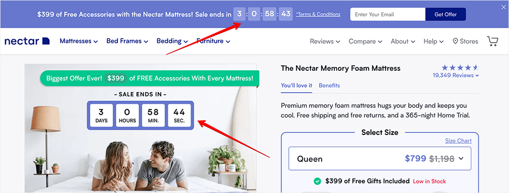 Nectar urgency tactic to increase online sales