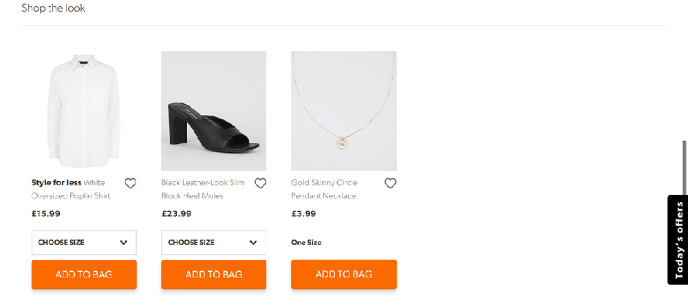 New Look 'Shop the Look' section