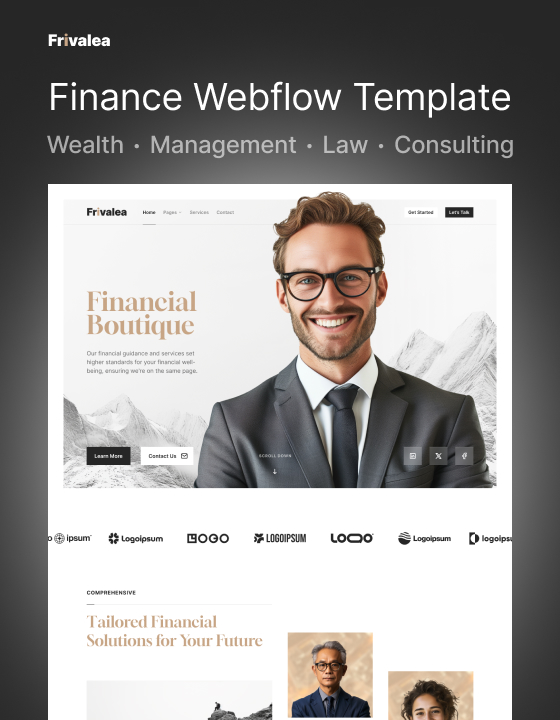 Frivalea Finance Webflow Template