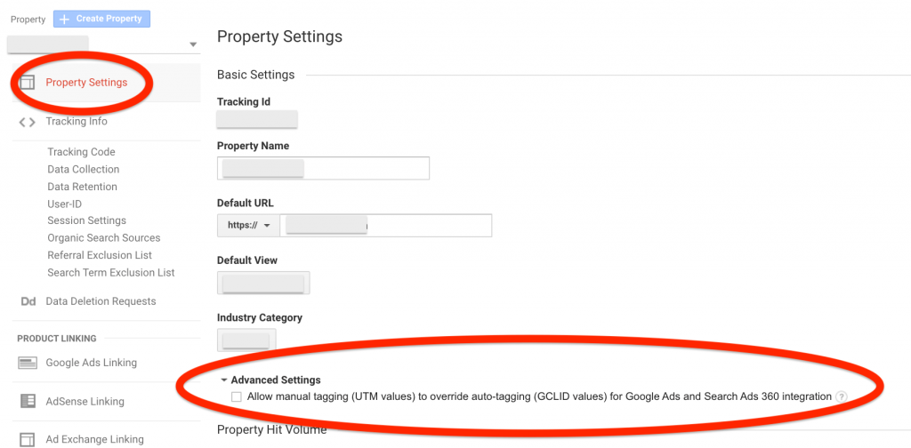 google analytics auto tagging manual ovveride