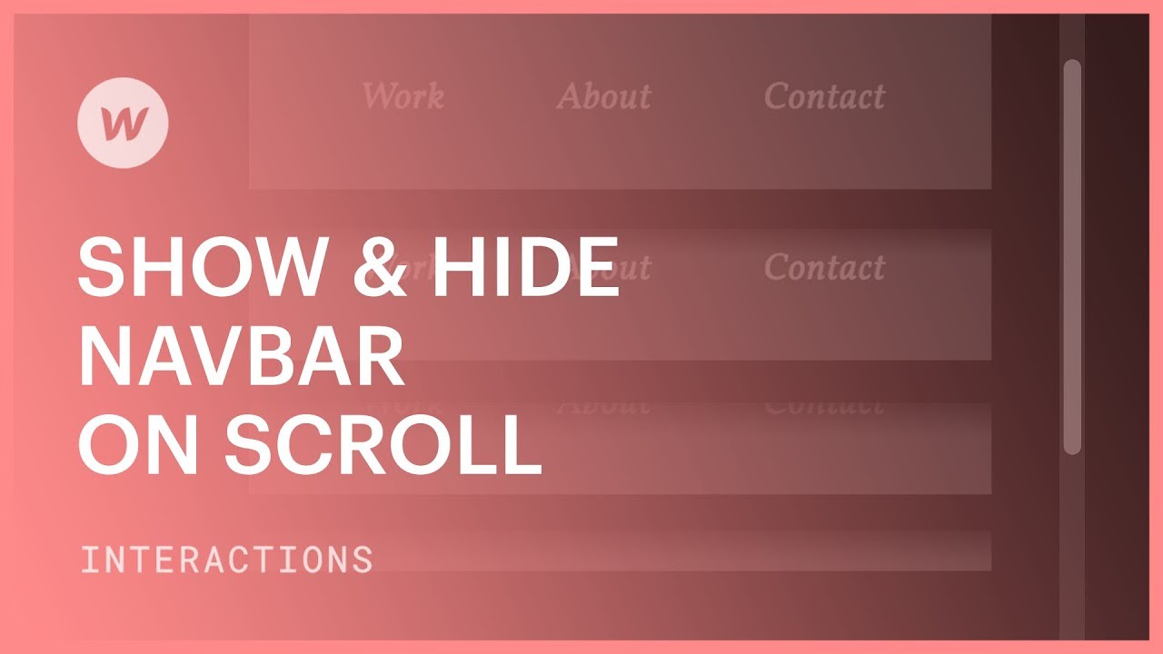 Show and hide navigation bar on scroll