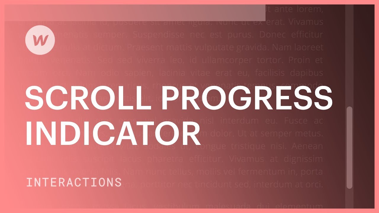 Build a scroll progress indicator