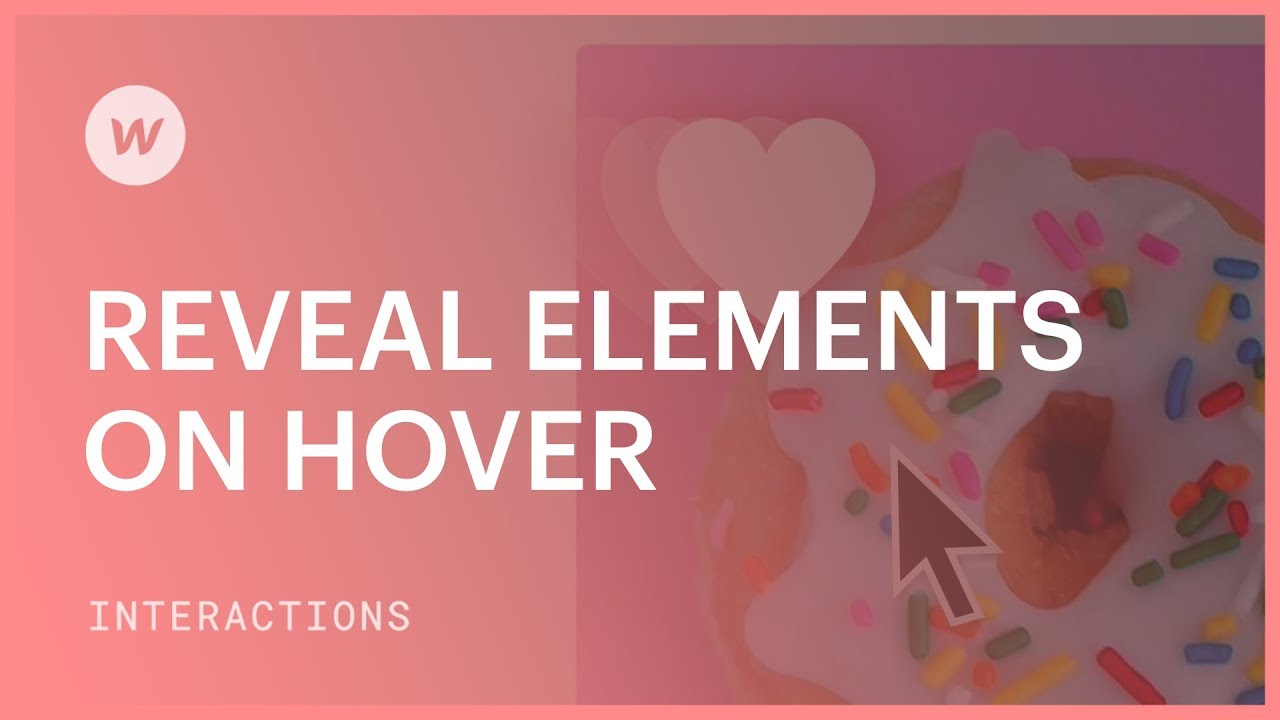 Reveal elements on hover