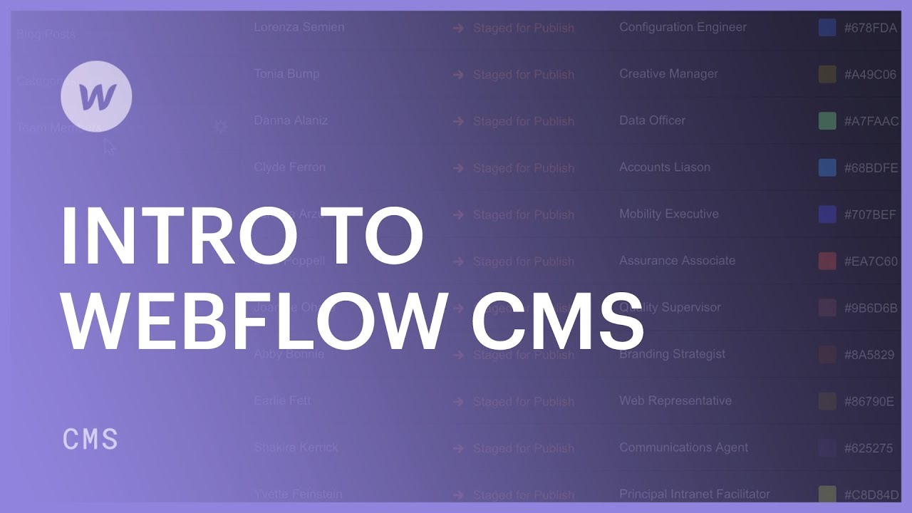 Intro to the Webflow CMS