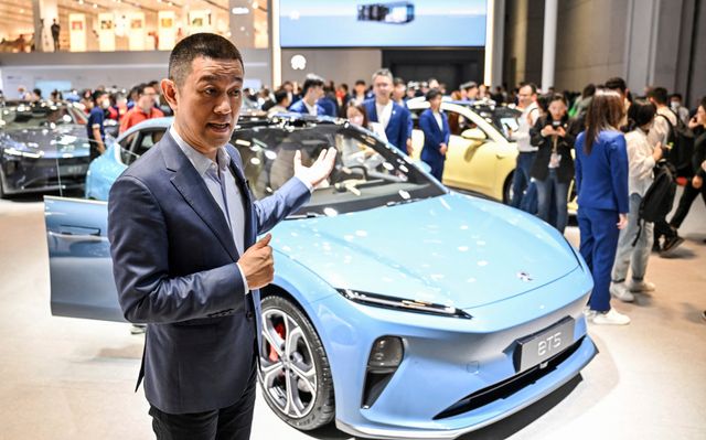 Nio-Gründer Li auf der Messe »Auto Shanghai«