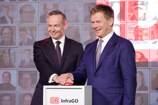 Verkehrsminister Wissing (l.), Bahnchef Lutz