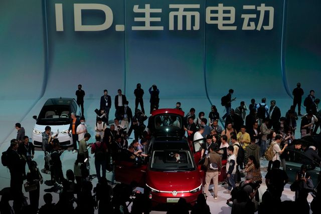 VW-Modell ID.7 auf Automesse in Shanghai (2023): Hacker hatten es auf Know-how abgesehen