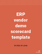 ERP vendor demo scorecard template by Eric St-Jean