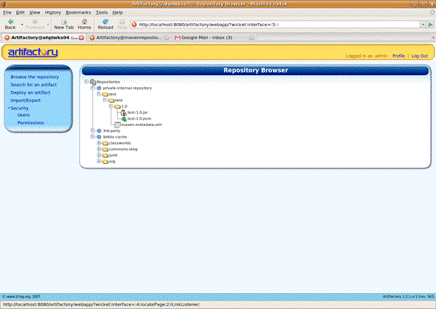 local Maven dashboard