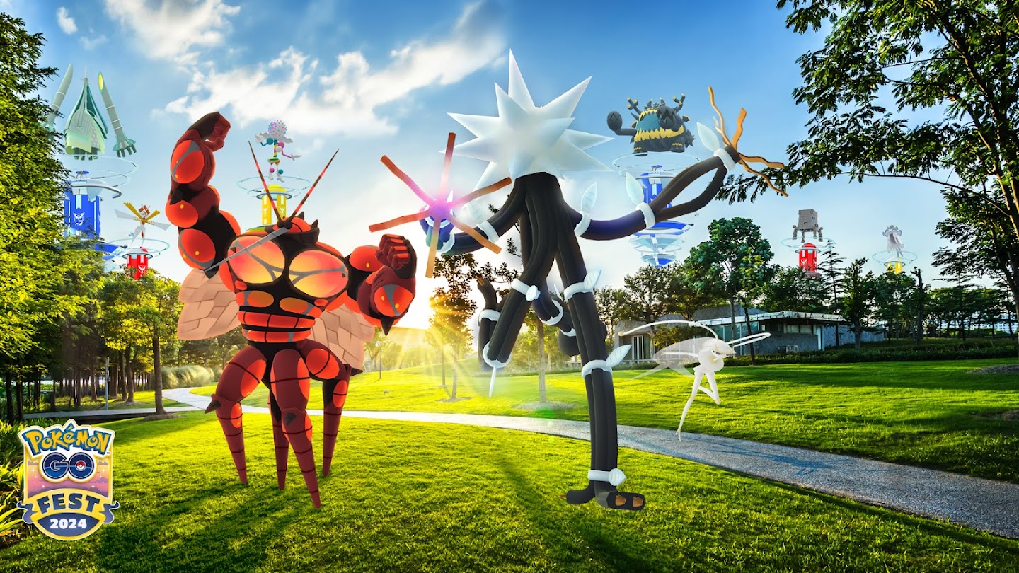 Pokémon Go Ultra Beasts frolic around in a park freely