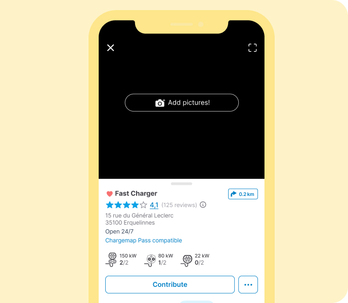 Share photos of the charging area