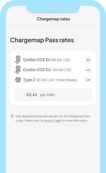 Consult crystal-clear price rates before each charging session