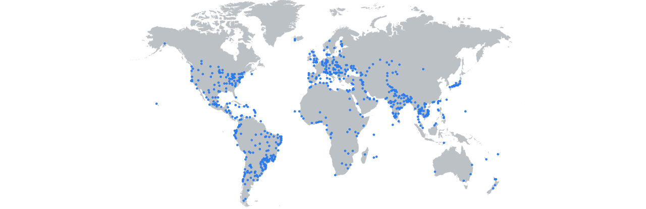 Cloud Media Edge を示した地図