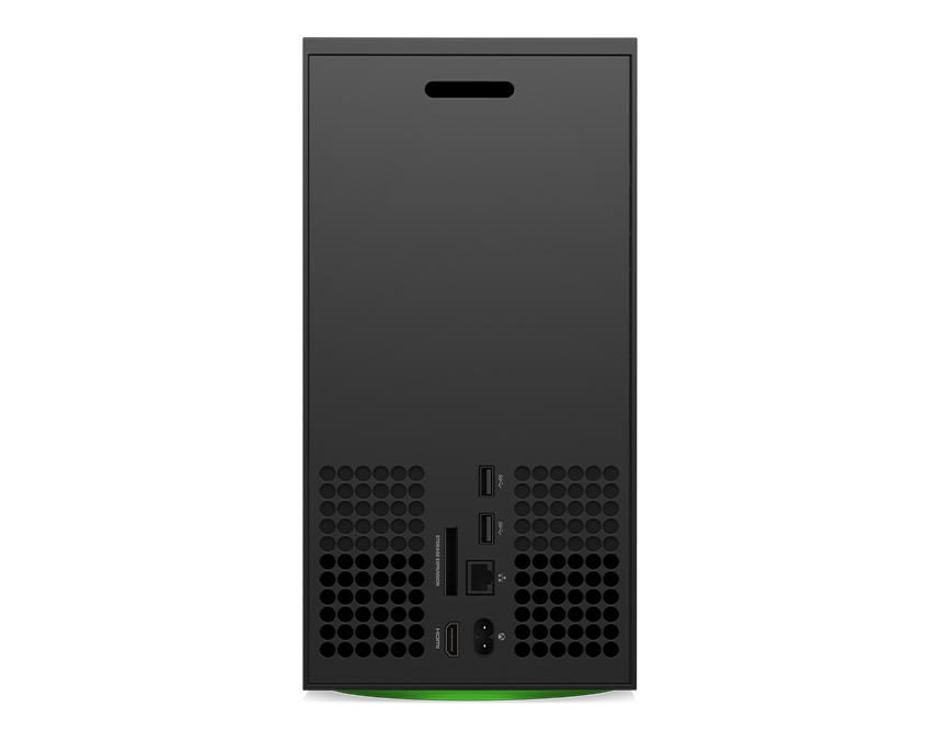 Back panel of Xbox Series X – 2 TB Galaxy Black Special Edition