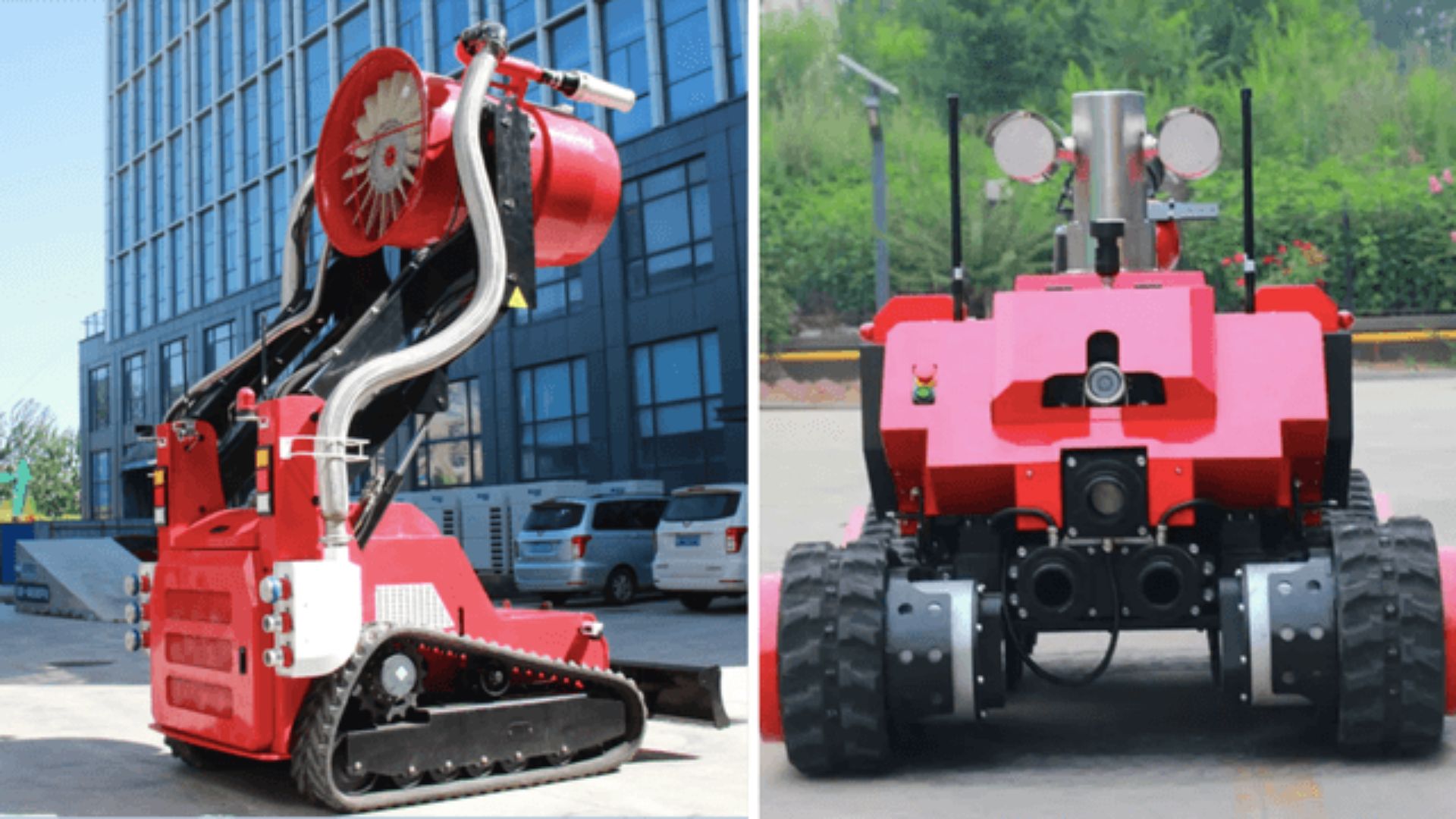 Firefighting robots developed by Guoxing Intelligent.