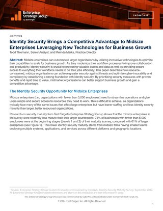 Identity Security Brings a Competitive Advantage to Midsize Enterprises Leveraging New Technologies for Business Growth