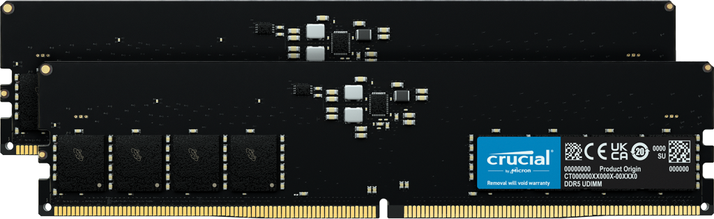 Crucial 32GB Kit (16GBx2) DDR5-5200 UDIMM- view 1