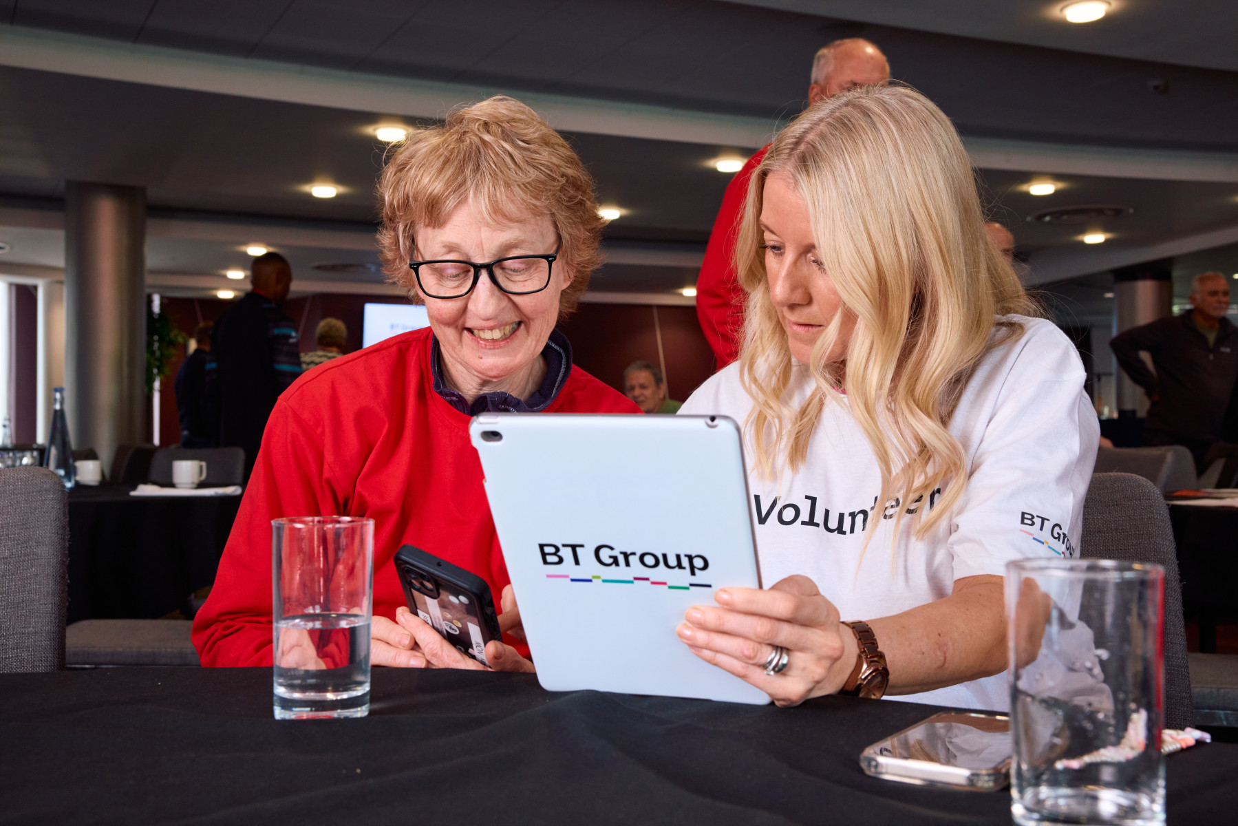 Volunteer and learner at a BT Group / AbilityNet event