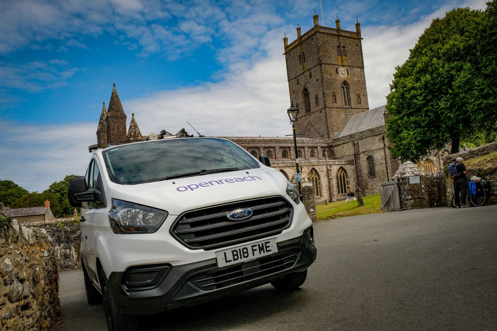 Openreach van in St Davids