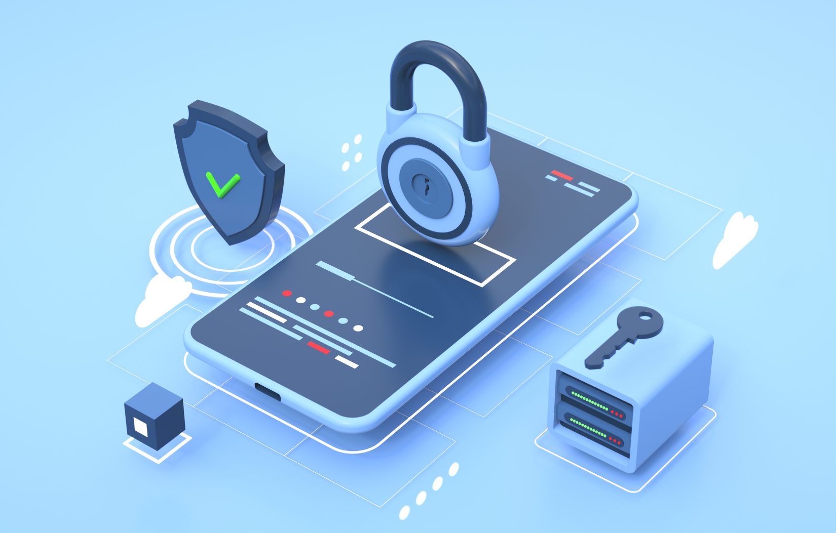 data privacy isometric graphic