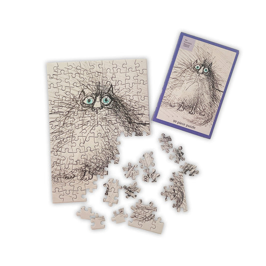 Grumpy Cat by Ronald Searle - Mini jigsaw puzzle