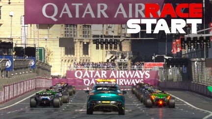 2024 Azerbaijan Grand Prix: Perez jumps Sainz for P3 as Leclerc leads on the race start in Baku