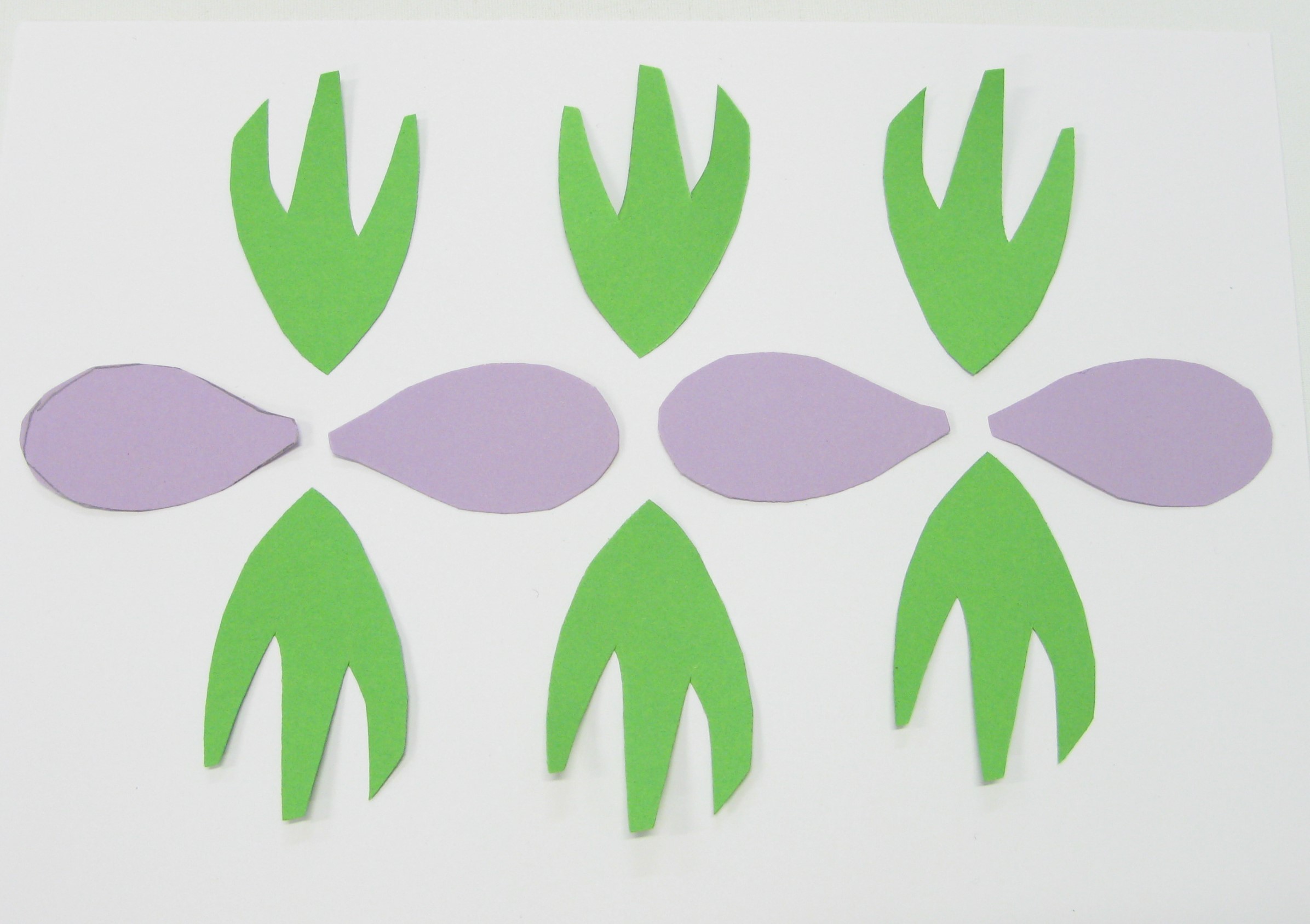 A pattern made from plant shapes