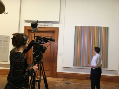 Open Arts Objects filming Bridget Riley's 'Kashan'