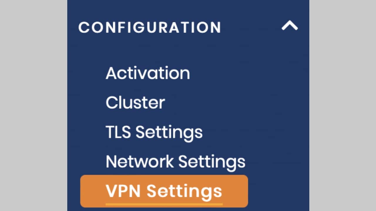 How to set up a VPN in the cloud configuration