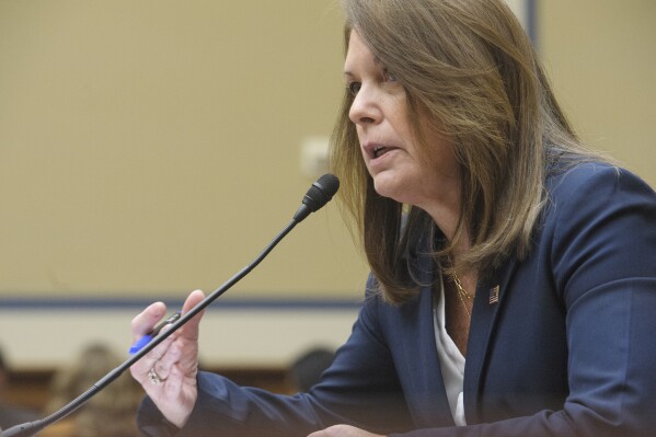 Kimberly Cheatle, Director, U.S. Secret Service, responds to questions as she testifies during a House Committee on Oversight and Accountability hearing on Oversight of the U.S. Secret Service and the Attempted Assassination of President Donald J. Trump, on Capitol Hill, Monday, July 22, 2024, in Washington. (AP Photo/Rod Lamkey, Jr.)