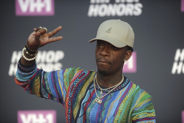 FILE - Rich Homie Quan attends the arrivals at VH1's Hip Hop Honors at David Geffen Hall at Lincoln Center on Monday, July 11, 2016, in New York. (Photo by Brad Barket/Invision/AP, File)