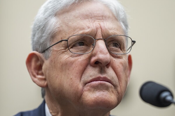 FILE - Attorney General Merrick Garland listens to a question while testifying during a House Judiciary Committee hearing on the Department of Justice, June 4, 2024, on Capitol Hill in Washington. The House is expected to vote on a resolution holding Attorney General Merrick Garland in contempt of Congress for refusing to turn over audio of President Joe Biden’s interview in his classified documents case. The contempt action represents House Republicans’ latest and strongest rebuke of the Justice Department and of Garland’s leadership. (AP Photo/Jacquelyn Martin, File)