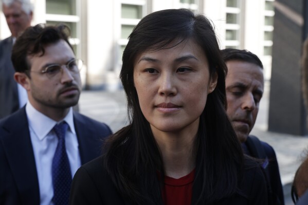 Former New York Governor Kathy Hochul aide Linda Sun leaves Brooklyn Federal Court after her arraignment, Tuesday, Sept. 3, 2024, in New York. (AP Photo/Corey Sipkin)