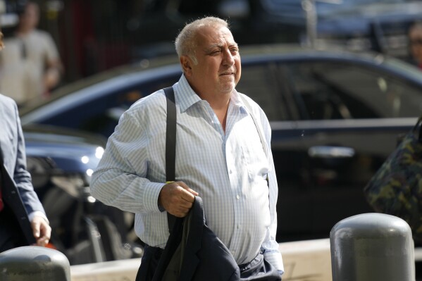 FILE - Fred Daibes enters federal court in New York, July 16, 2024. (AP Photo/Seth Wenig, File)