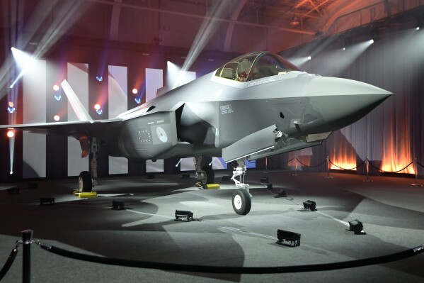 FILE - The unveiling of the first F-35 fighter plane to be delivered to the Netherlands, which is partnering with the United States in the fighter program, at Lockheed Martin Aeronautics in Fort Worth, Texas, Wednesday, Jan. 30, 2019. A Dutch court on Friday, July 12, 2024, rejected a claim from a group of human rights organizations that the Netherlands is dodging a court order to stop sending F-35 fighter jet parts to Israel. (Max Faulkner/Star-Telegram via AP, File)