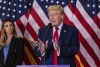 Republican presidential nominee former President Donald Trump speaks during a news conference held at Trump Tower, Friday, Sept., 6, 2024 in New York. (AP Photo/Stefan Jeremiah)