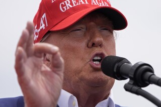 Republican presidential candidate, former President Donald Trump speaks at a campaign rally Sunday, June 9, 2024, in Las Vegas. (AP Photo/John Locher)