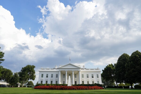 The White House is seen, Sunday July 21, 2024, in Washington. President Joe Biden dropped out of the 2024 race for the White House on Sunday, ending his bid for reelection following a disastrous debate with Donald Trump that raised doubts about his fitness for office just four months before the election. (AP Photo/Jacquelyn Martin)