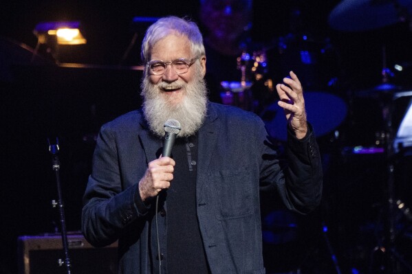 FILE - David Letterman speaks at an event, March 12, 2020, in New York. Letterman will headline a fundraiser with President Joe Biden on July 29, 2024, at the home of Hawaii Gov. Josh Green, a person familiar with the plans told The Associated Press. That's a sign that his campaign is forging ahead despite continued calls for the president to bow out of the 2024 race. (Photo by Amy Harris/Invision/AP, File)